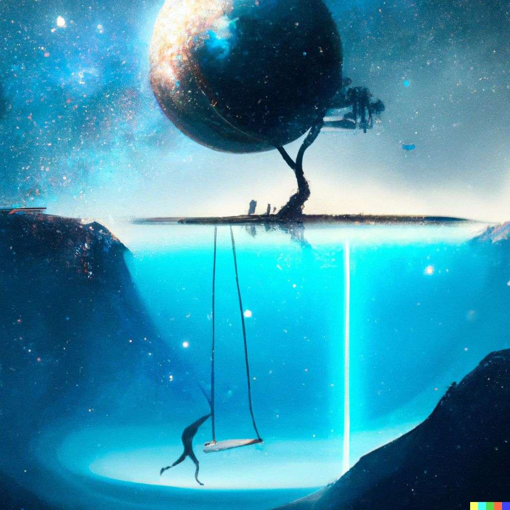 the discovery of gravity, by Stephan Martiniere